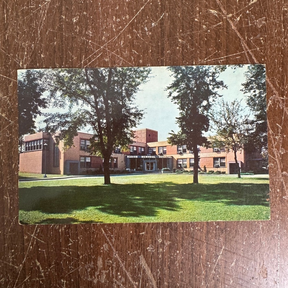 Marion Memorial Hospital‎ Marion Illinois Williamson County Vintage Postcard